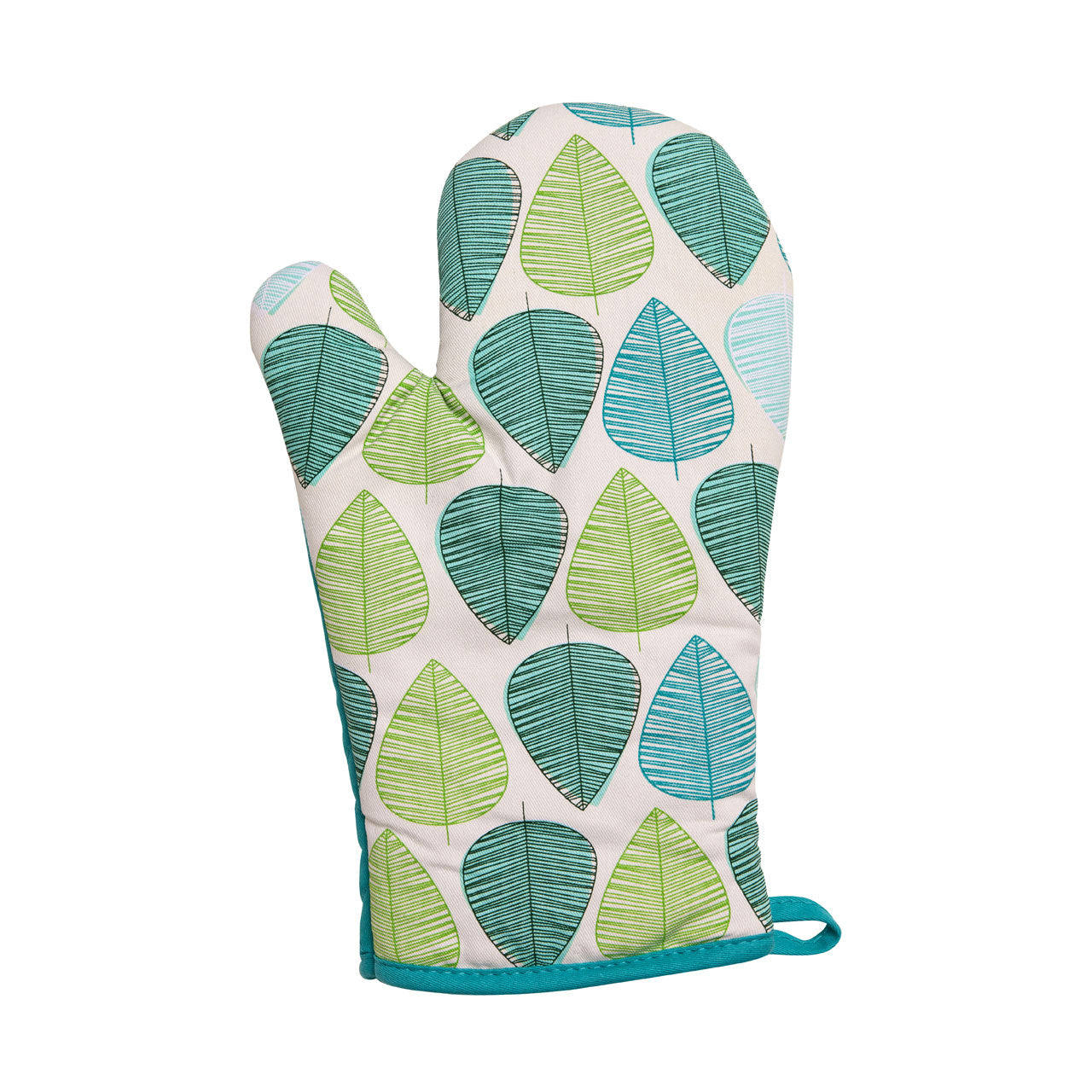 Green Leaf Cotton Kitchen Glove Oven