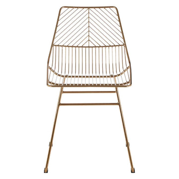 4Pcs Zonis Small Gold Finish Metal Wire Chairs