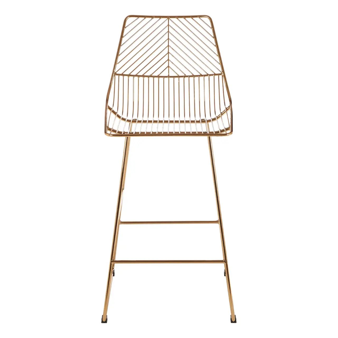 Zonis Gold Metal Wire Tapered Bar Chair