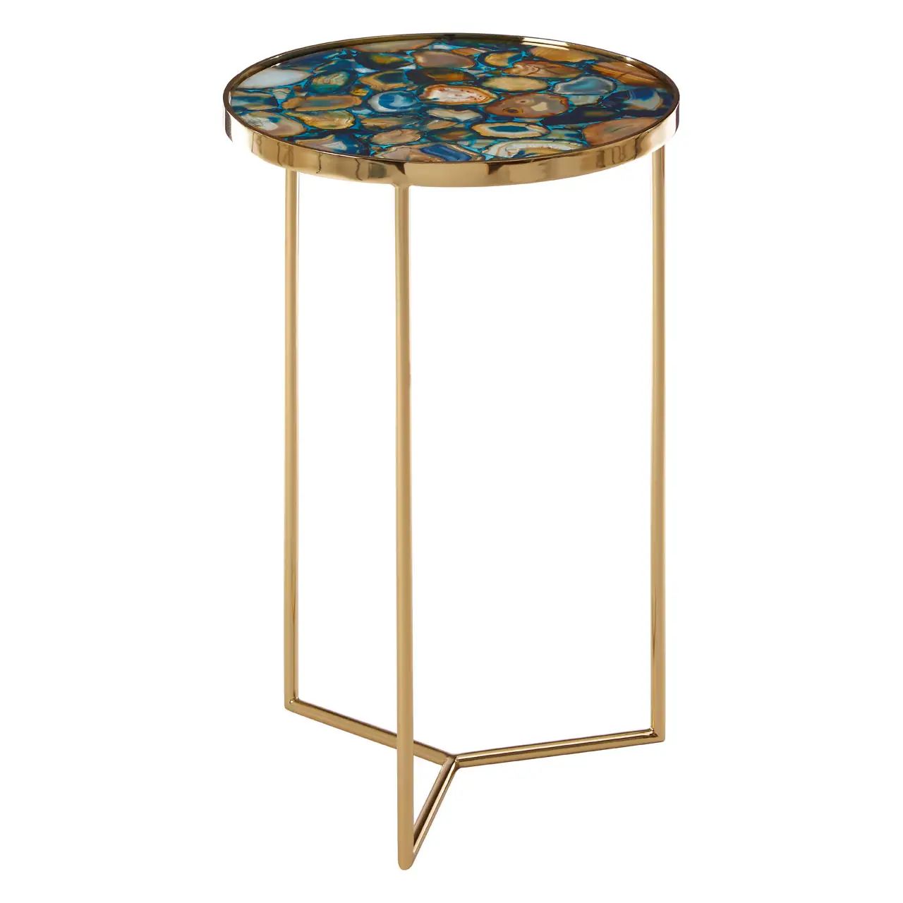 Rita Blue Agate Side Table