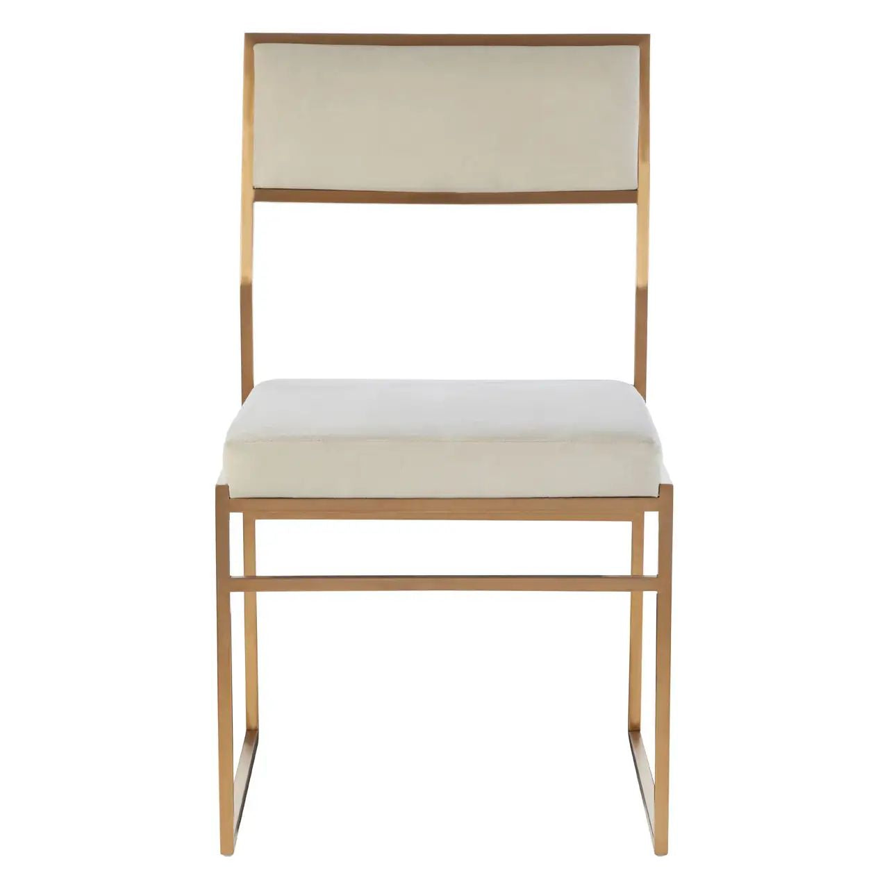 Dian Gold & White Dining Chair