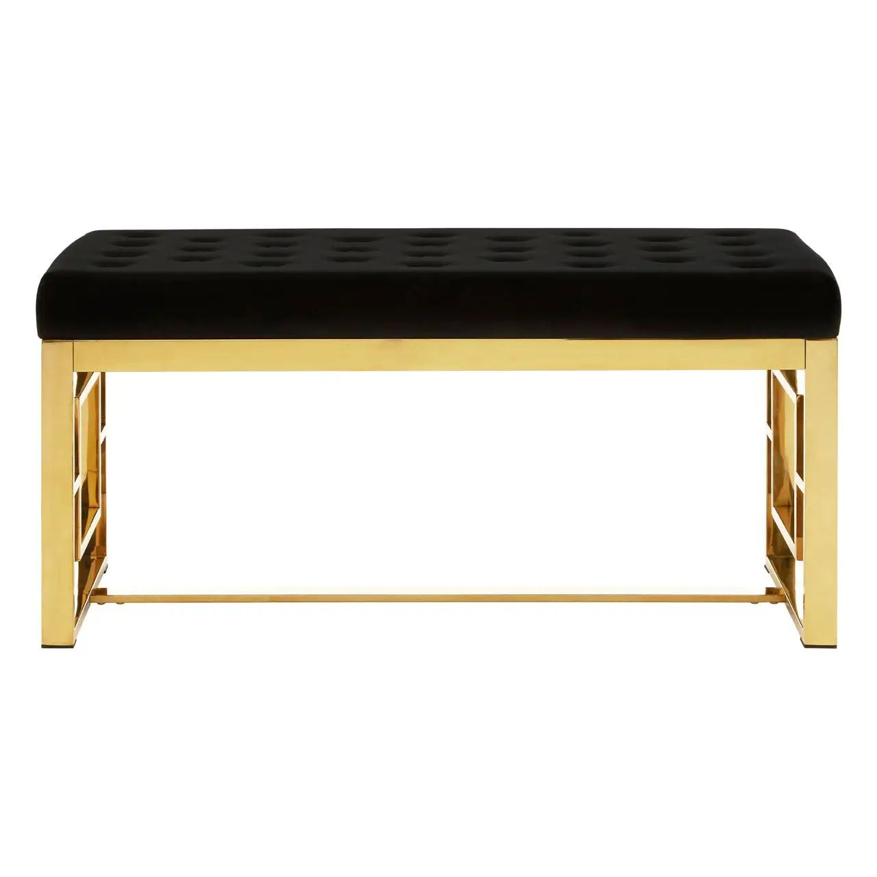 Mesmera Black Velvet Bench