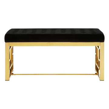 Mesmera Black Velvet Bench