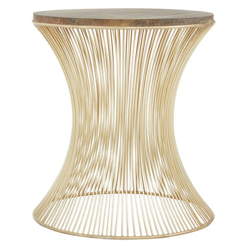 Templix Gold Iron Hourglass Side Table