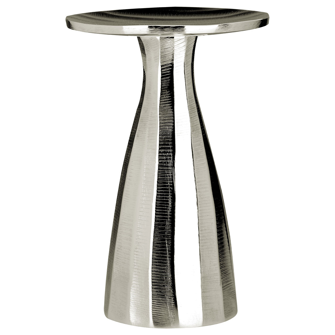 Harlington Townhouse Small Silver Aluminium Pillar Candle Holder