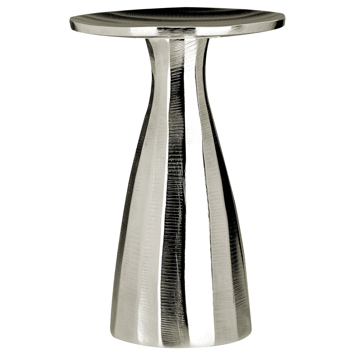 Harlington Townhouse Small Silver Aluminium Pillar Candle Holder