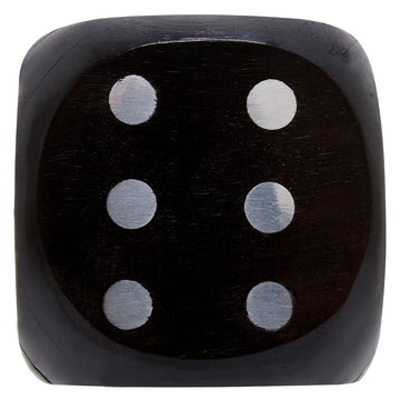 Churchill Games Black Wood Dice Box with 5 Dice