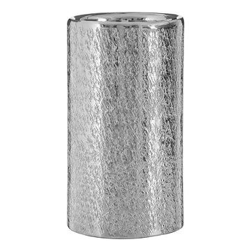 Savia Large Silver Aluminium Candle Holder