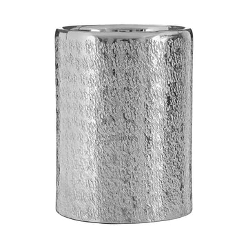 Savia Small Silver Aluminium Candle Holder