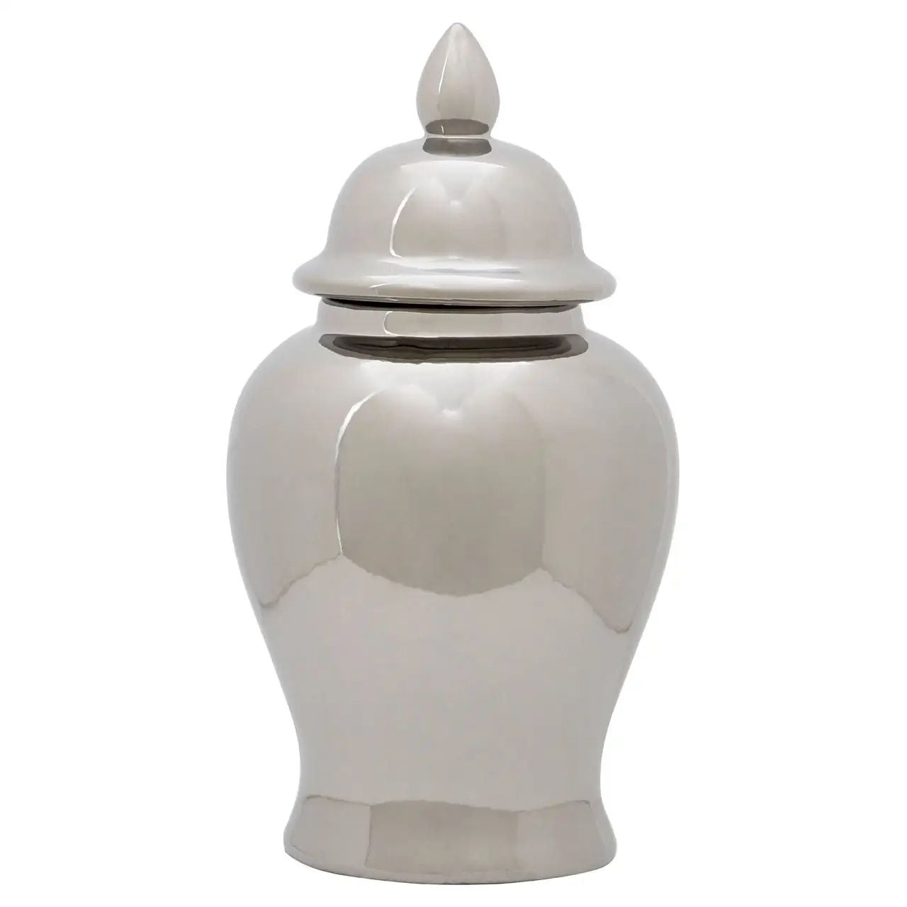 Harlington Townhouse Large Silver Ceramic Ginger Jar