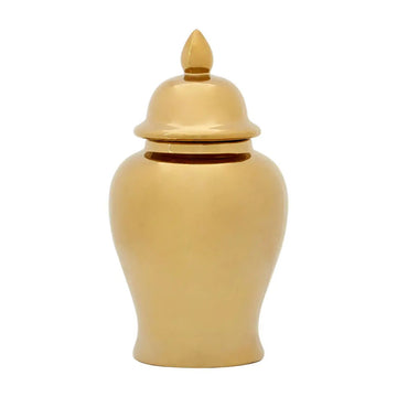 Harlington Townhouse Small Gold Ceramic Ginger Jar