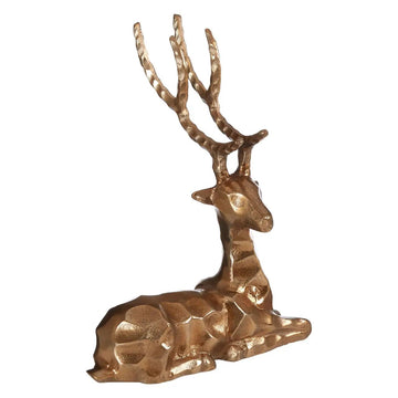 Gold Finish Sitting Stag