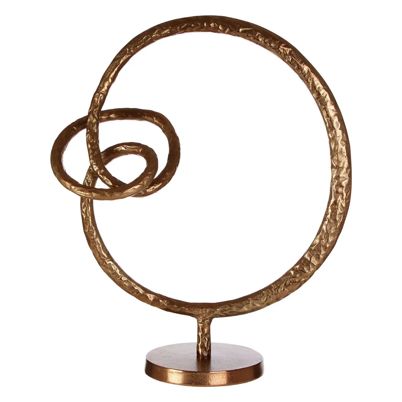 Nerus Round Aluminium Rough Bronze Sculpture