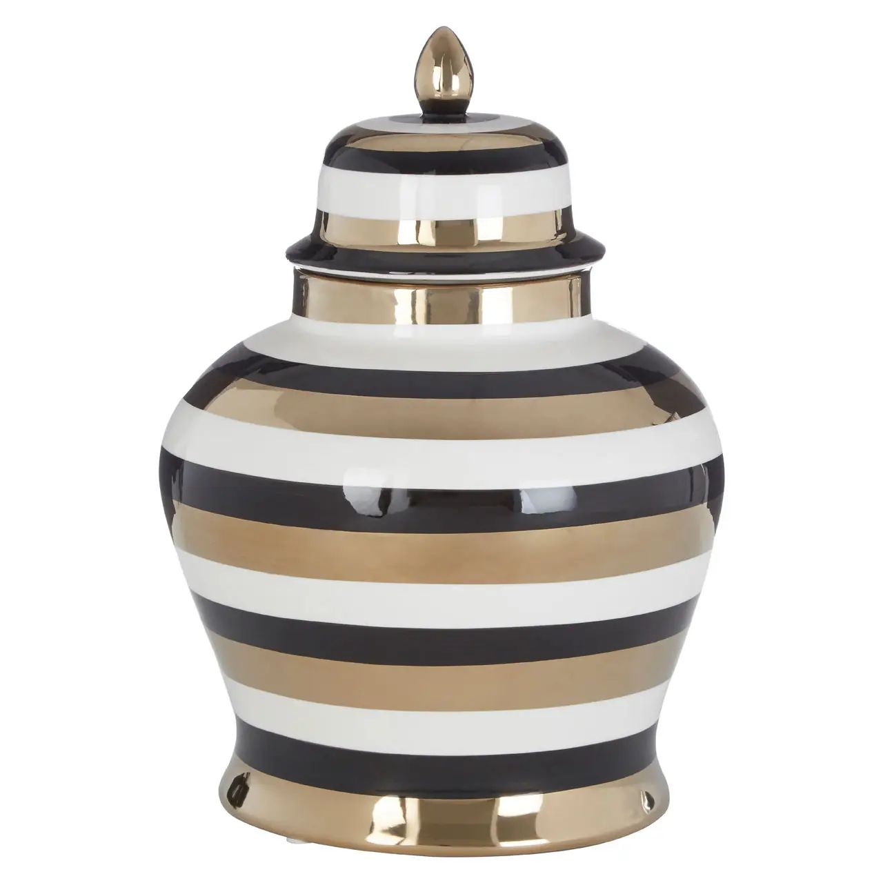 Senia Small Glazed Ceramic Decorative Ginger Jar