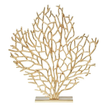 Lustrous Large Gold Aluminium Tree Sculpture