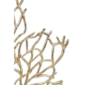 Lustrous Large Gold Aluminium Tree Sculpture