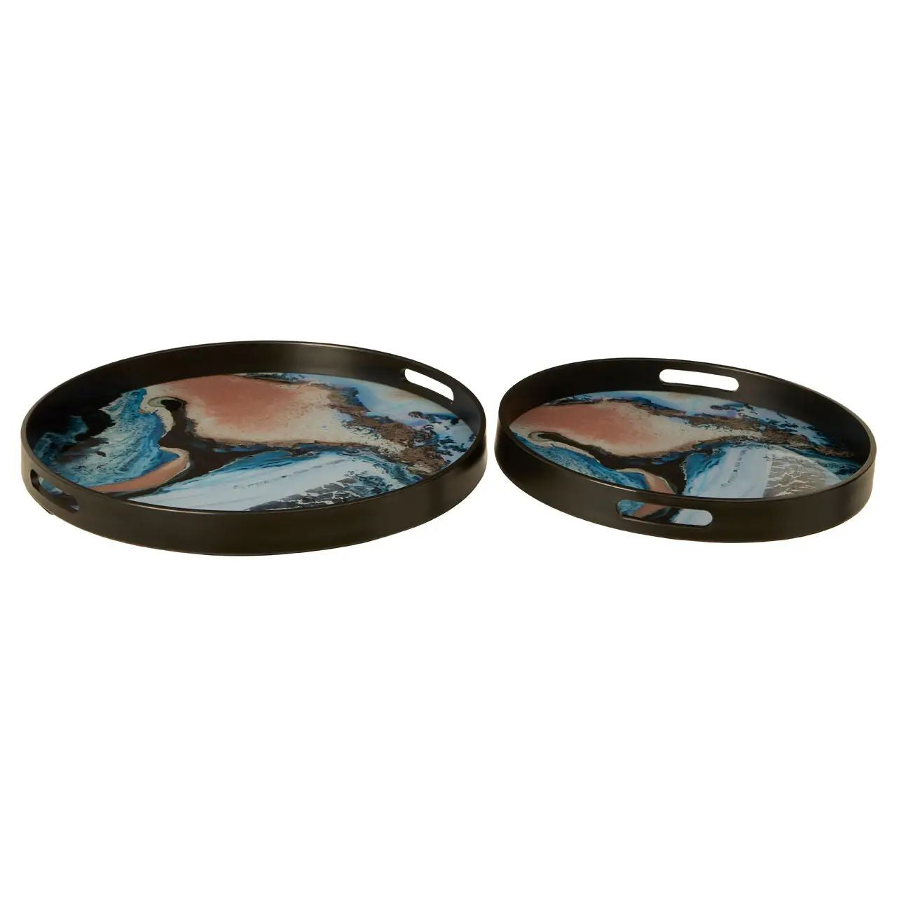 Selena Set of 2 Blue Trays