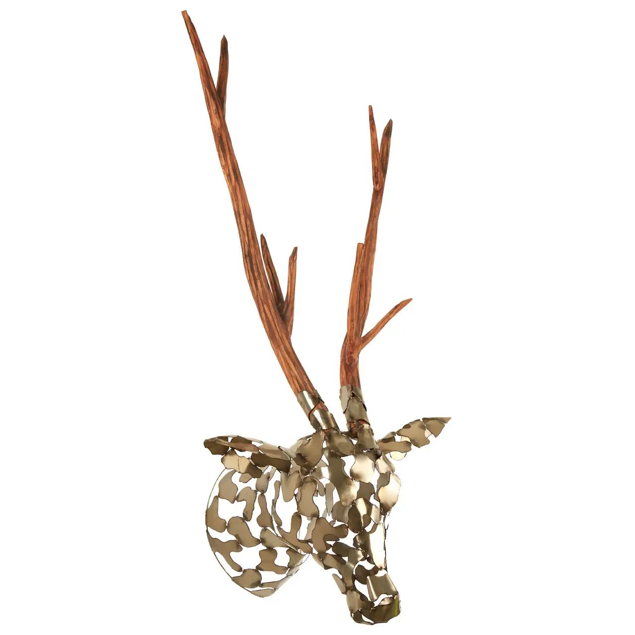 Zenir Recycled Stainless Steel Stag Head