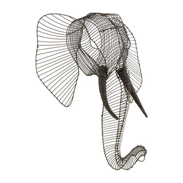 Zenir Black Steel Wire Elephant Head