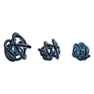 Blue Glass Knot Ornament