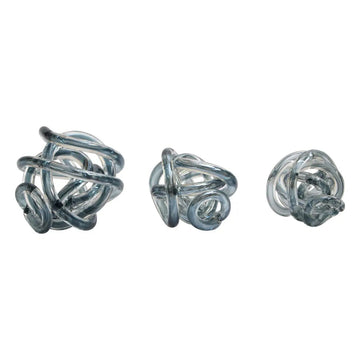 Grey Glass Knot Ornament