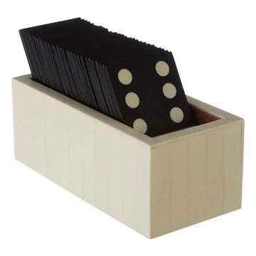 Winston Games Black Domino On White Box Set