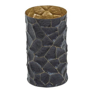 Serene Small Black Steel Vase