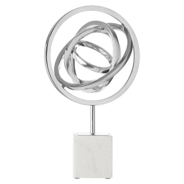 Radiano Small Silver Aluminium Spiral Sculpture