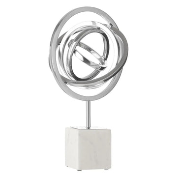 Radiano Small Silver Aluminium Spiral Sculpture