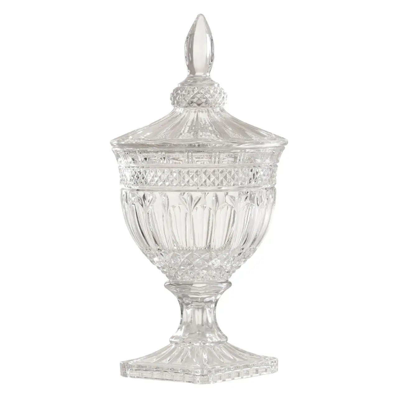 Savira Large Clear Glass Decorative Jar