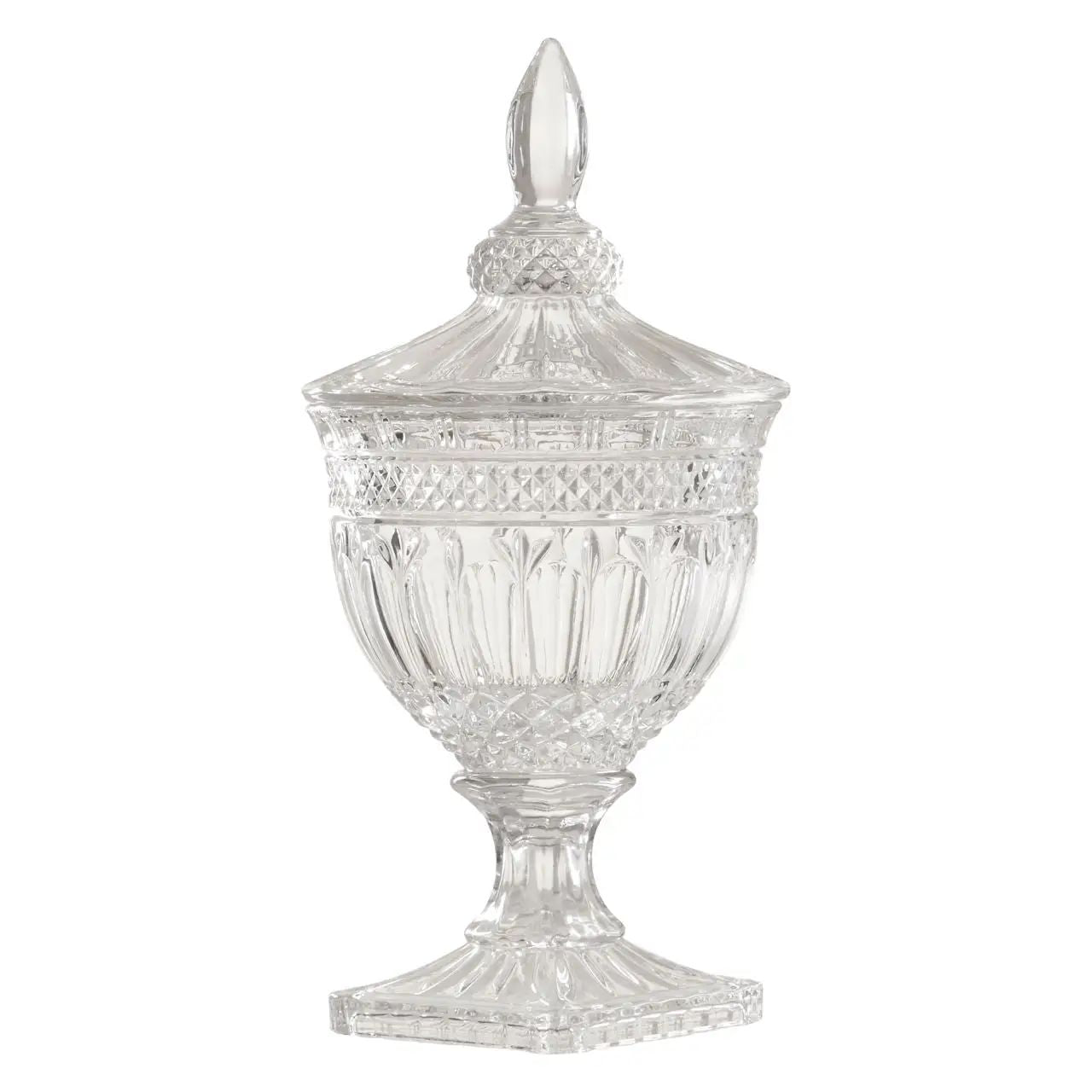 Savira Large Clear Glass Decorative Ginger Jar