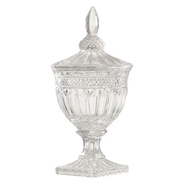 Savira Large Clear Glass Decorative Ginger Jar