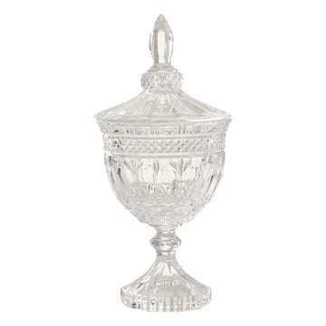 Savira Small Clear Glass Decorative Ginger Jar