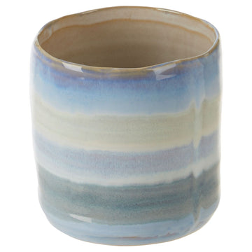 Caldera 2-Tone Ceramic Cool Blue Small Planter