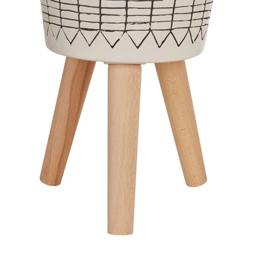 Carnell White & Black Planter