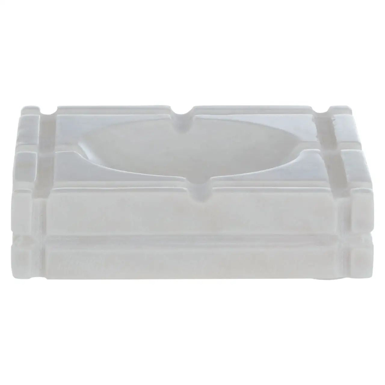 Kyrin White Carved Marble Ashtray