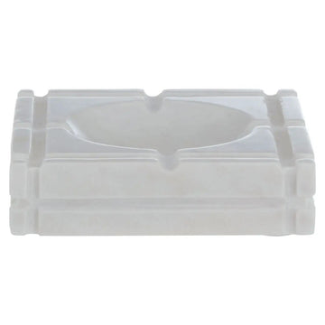 Kyrin White Carved Marble Ashtray