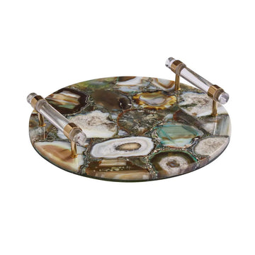 Maybird Green & Gold Agate Tray