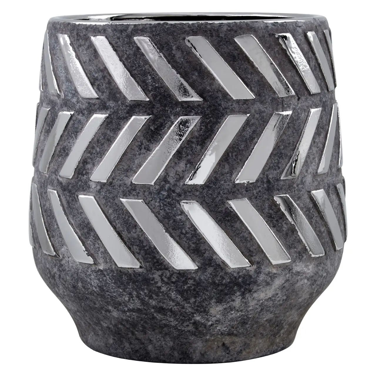 Heluna Large Grey Ceramic Planter