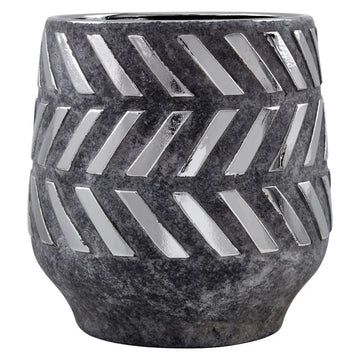 Heluna Large Grey Ceramic Planter