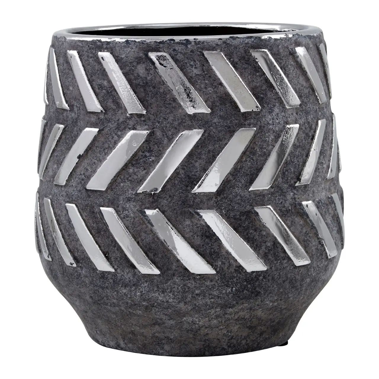Heluna Small Grey Ceramic Planter