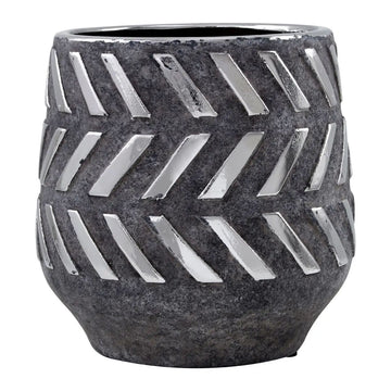 Heluna Small Grey Ceramic Planter