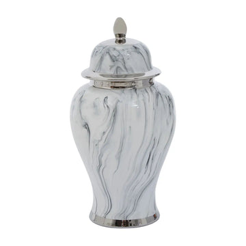 Marmoza Large Marble Effect Ceramic Ginger Jar