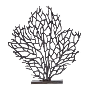Lustrous Large Black Nickel Aluminium Tree Sculpture
