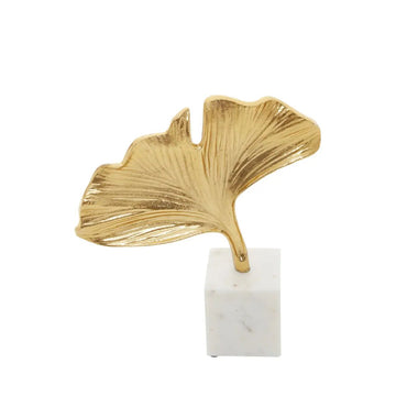 Radiano Gold Finish Ginkgo Sculpture