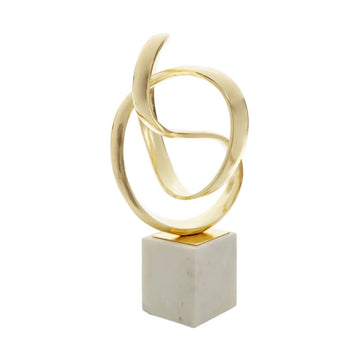 Radiano Gold Finish Aluminium Knot Sculpture