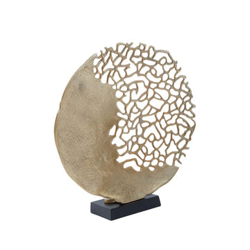 Dairen Black & Gold Round Sculpture