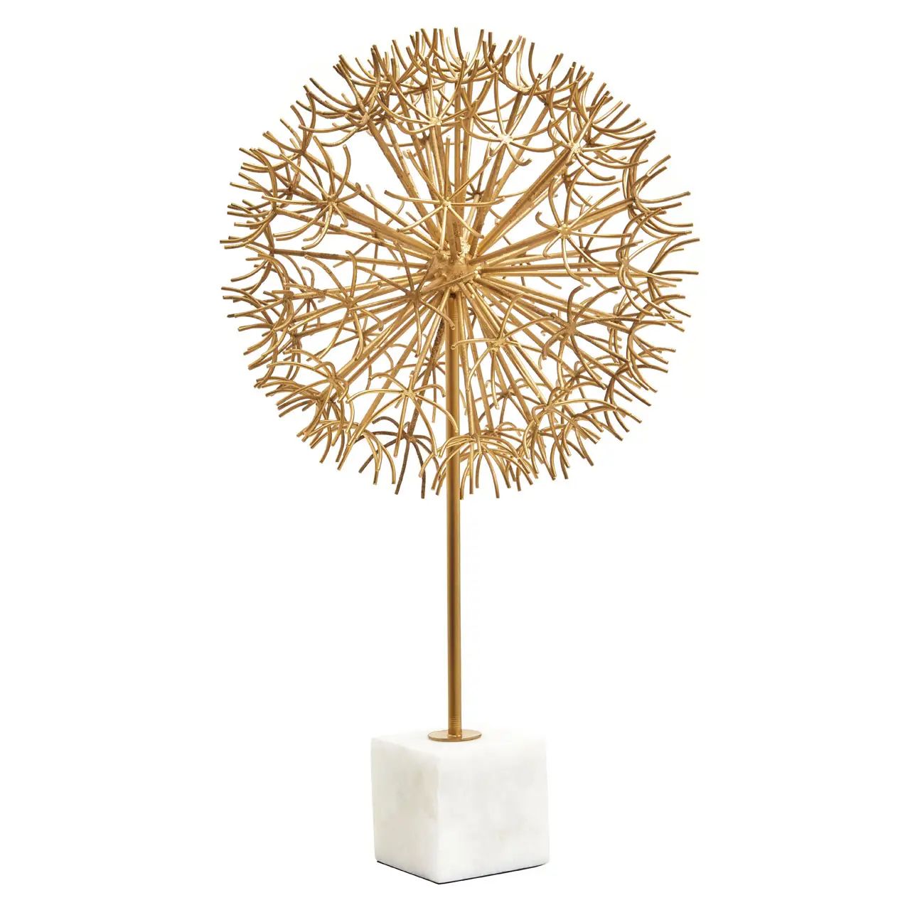 Zane Gold Iron Dandelion Sculpture