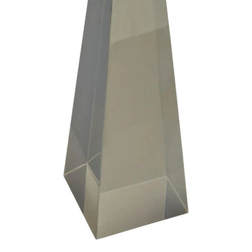 Prisma Grey Crystal Glass Obelisk