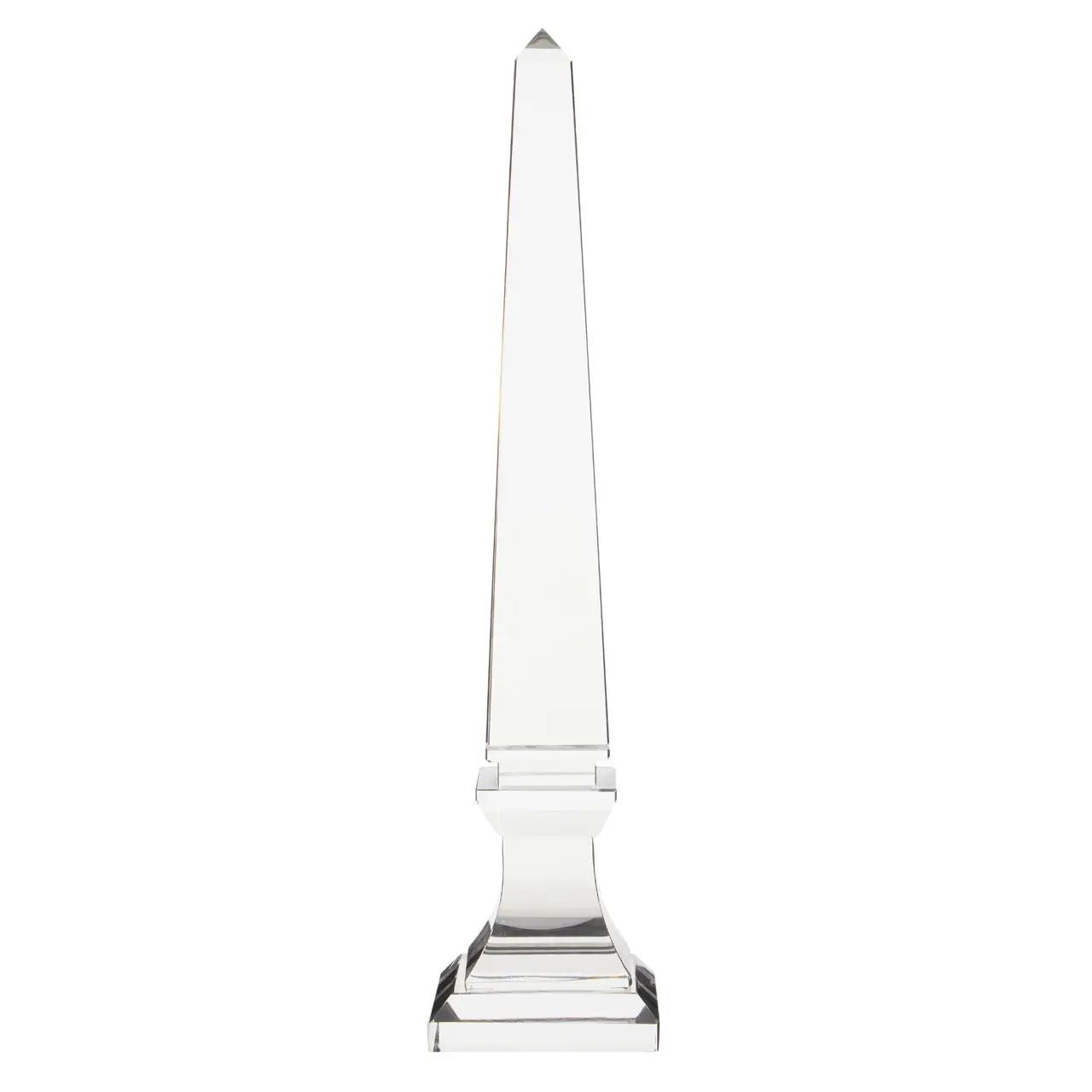 Prisma Large Clear Crystal Glass Obelisk